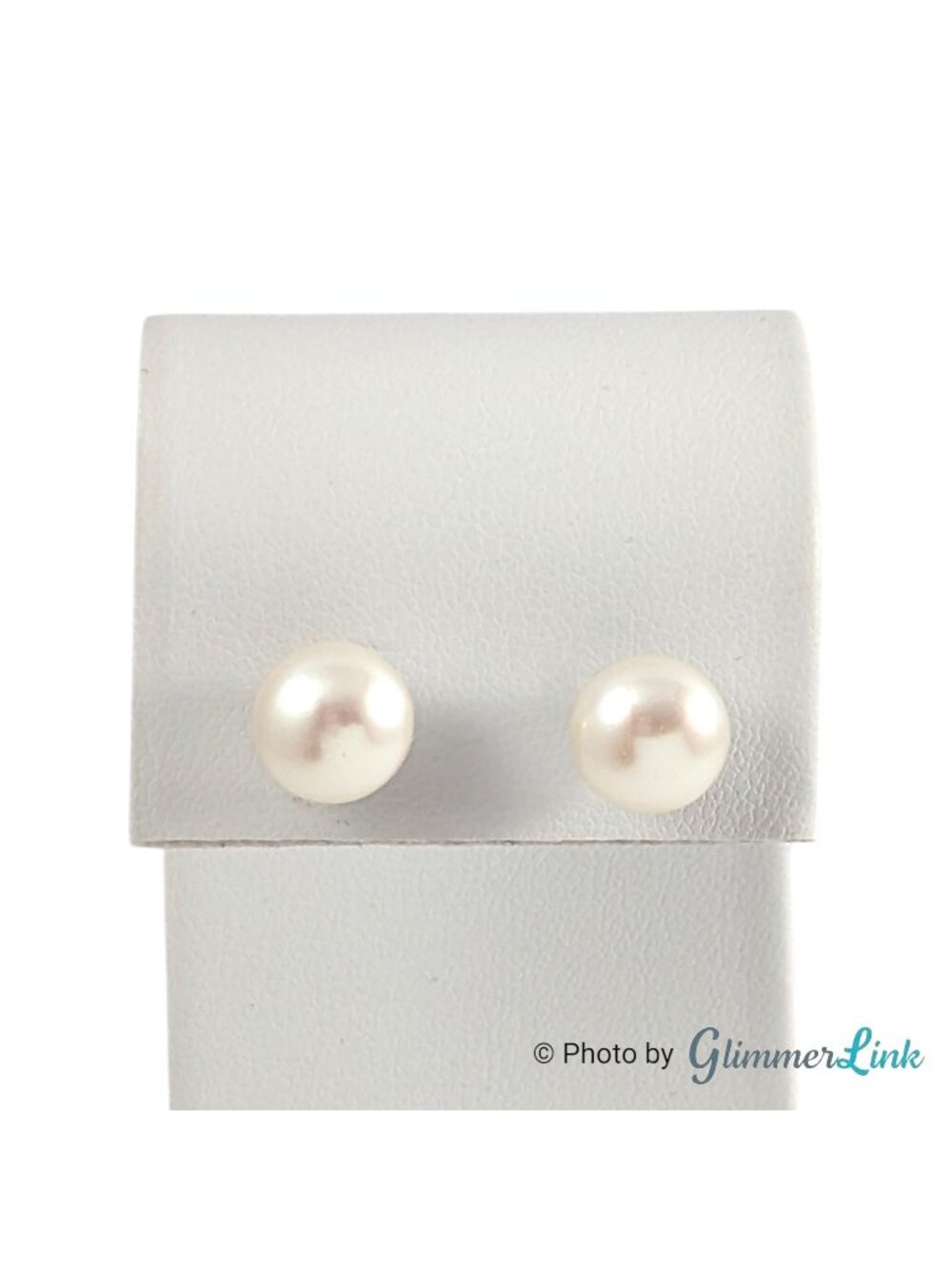 Honora White Cultured Pearl 8.5mm Stainless Steel Stud Earrings